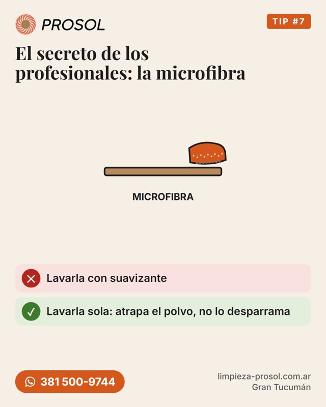 Ilustración: un paño de microfibra atrapando el polvo