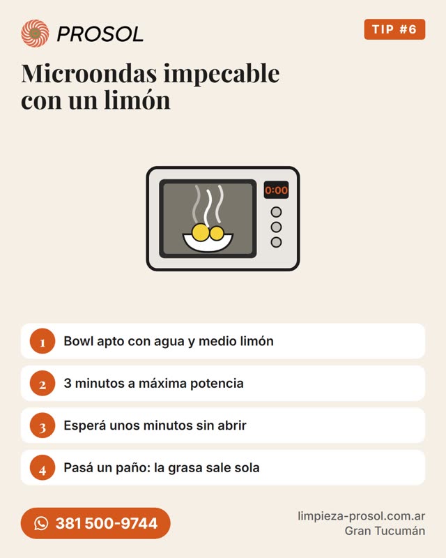 Ilustración: un bowl con agua y limón dentro del microondas